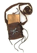 Piraten Flachmann im Beutel gold