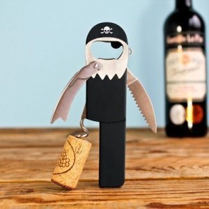 Piraten Flaschenöffner und Korkenzieher