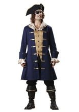 Piraten Kapitän Kostüm blau-gold