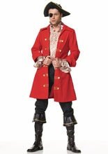 Piraten Kapitän Kostüm rot-gold