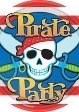 Piraten Party Pappteller klein 8 St.