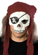 Piraten Skull Halbmaske