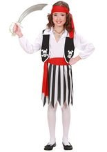 Piratenmädchen Kinderkostüm Totenkopf sc