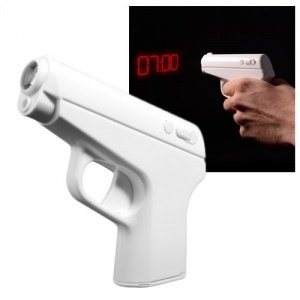 Pistolen Wecker mit Projektion