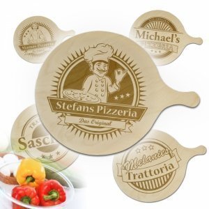 Pizzabrett mit Gravur