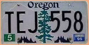 PKW Schild aus Oregon USA