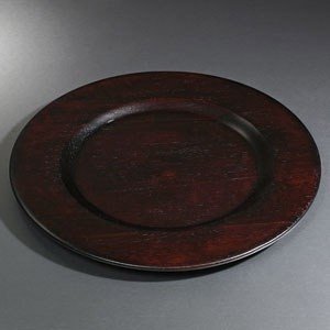 Platz-Teller aus Holz, dunkel