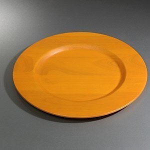 Platzteller aus Holz, Gelb