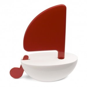 Playsam SAILBOAT Holzspielzeug 8cm Rot/W