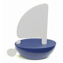 Playsam - Segelboot, 80 mm, weiß / blau