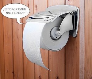 Sprechender Toilettenpapier-Halter