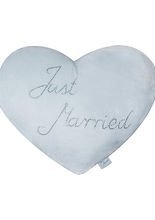 Plüsch-Herzkissen Just married