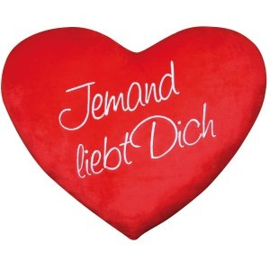 Plüschkissen in Herzform