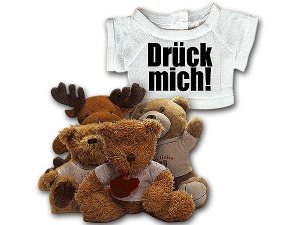 Plüschtiere mit Drück mich! - Shirt nach