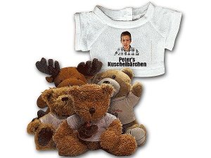 Plüschtiere mit Foto und Wunschtext auf 