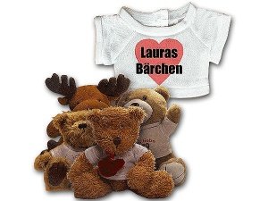 Plüschtiere mit Herzchen - Shirt nach Ih