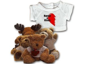 Plüschtiere mit Namen und Herz - Shirt n