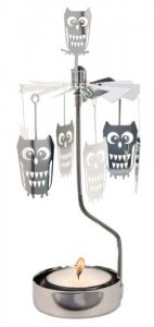 Pluto Rotierender Teelichthalter Eule