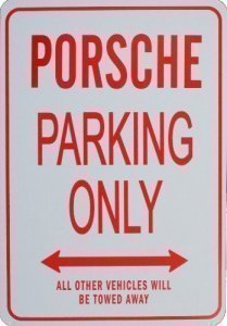 PORSCHE Parkplatz nur Zeichen