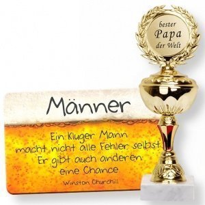 Pokal und Frühstücksbrettchen