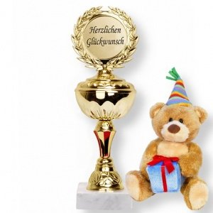 Pokal Herzlichen Glückwunsch und Glückwu