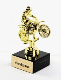 Pokal Motorrad mit Gravur