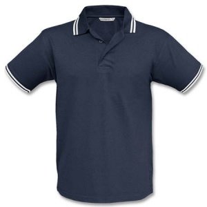 Polo Stripe navy/ weiss