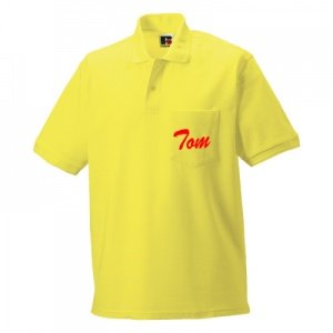 Poloshirt mit Brusttasche bestickt