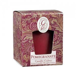 -Pomegranate- Candle Cube Votive, Greenl