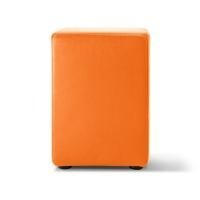Pomp Sitzhocker Leder orange