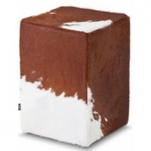 Pomp Tresenhocker Kuhfell braun-bunt T90