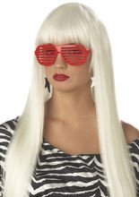 Pop Lady Perücke weiß