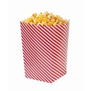 Popcorn-Tüten, rot-weiß, 6 St.
