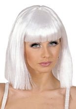 Popstar Perücke, weiß