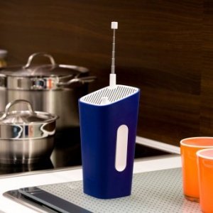 Portables Radio CuboGo blau/weiß