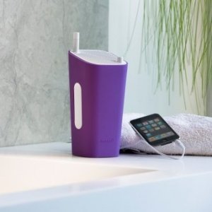 Portables Radio CuboGo violett/weiß