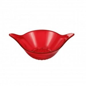 Portionsschale Leaf M transparent rot