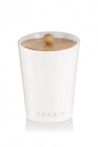 Porzellan-Becher mit Holzdeckel