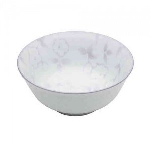 Porzellanschale mit Blumenmuster, weiß/l