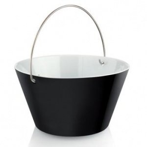 Porzellanschüssel mit Griff 4,0l schwarz