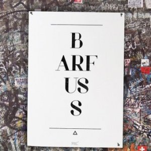 Poster Ein-Wort-Print Barfuß