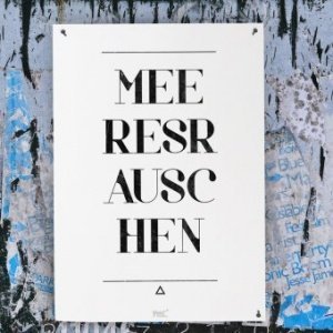 Poster Ein-Wort-Print Meeresrauschen