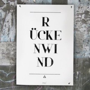 Poster Ein-Wort-Print Rückenwind