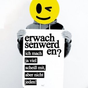 Poster TypoPrint Erwachsen werden
