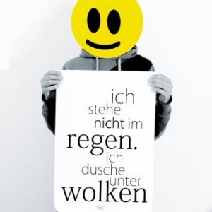 Poster TypoPrint Wolken