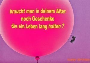 Postkarte: Braucht man in deinem Alter n