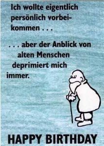 Postkarte: Der Anblick von alten Mensche