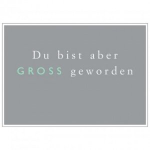 Postkarte Gro? geworden