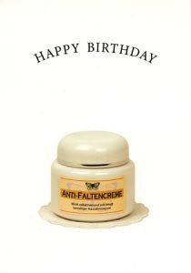 Postkarte: Happy Birthday (Anti-Faltencr