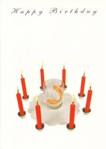 Postkarte: Happy Birthday (Gebiss)